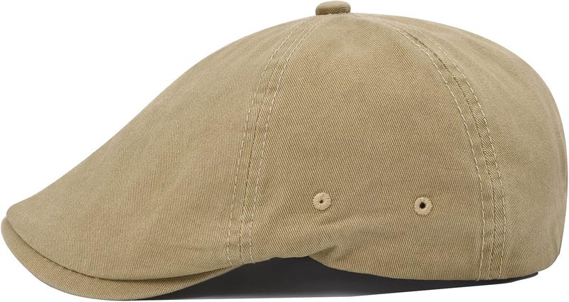 VOBOOM Cotton Washing Flat Cap Cabbie Hat Gatsby Ivy Irish Hunting Newsboy - Image 3